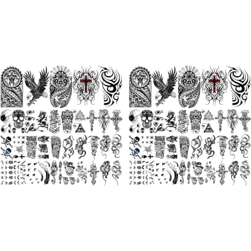 MAYCREATE® 35 Sheets Temporary Tattoo Sticker For Men Black Tatto Sticker Beast on Arm Waterproof Large Tattoo Stickers Assorted Tatto Sticker 3 PCS MAYCREATE® 35 Sheets Temporary Tattoo Sticker For Men Black Tatto Sticker Beast on Arm Waterproof Large Tattoo Stickers Assorted Tatto Sticker 3 PCS